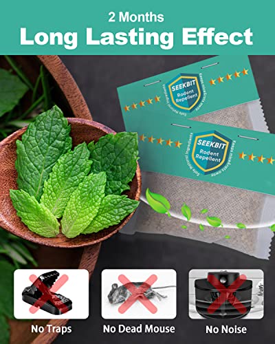 Seekbit Rodent Repellent, Large Peppermint Oil Repels Mice And Rats Squirrel And Other Rodents, Rat Mouse Repellent For Indoor Outdoor Attic Rv Car Engines, Mouse Deterrent Keep Mice Out, 7 Pack #TOP5