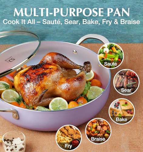 KOCH SYSTEME Purple Ceramic Pan