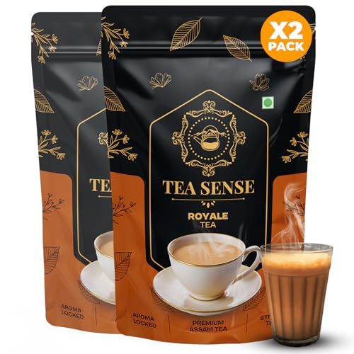 Image of TEA SENSE Royale Tea - Strong Assam Blend | 500 g | Rich Colour & Bold Taste | Perfect Everyday Kadak Chai