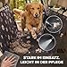 Hainberger Hundedecke Auto Rückbank Wasserabweisende Kratzfeste Autodecke für Hunde wasserdichte rutschfeste Autoschondecke mit Seitenschutz und Sichtfenster,4-in-1 Rücksitzschoner 137x147(mit Muster)