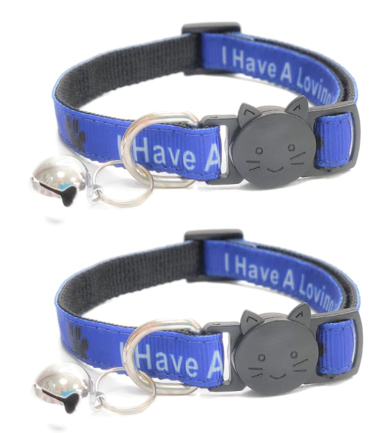 Worded Cat Collars - Please Do Not Feed Me, I Am Microchipped, Multicolour, Pack of 2