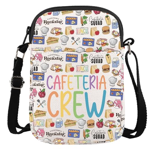 GJTIM Cafeteria Staff Gift Lunch Lady Gift Cafeteria Crew Crossbody Bag Lunch Lady Cafeteria Crew Thank You Gift (Cafeteria Crew CR)