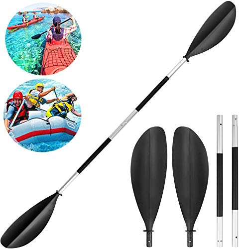 SWM Paleta De Kayak De 220 Cm - Paleta De Fibra De Carbono Premium 4 Segmentos Accesorios De Palas De Kayak Ligeras Desmontables para Deportes Acuáticos, 1 Pieza