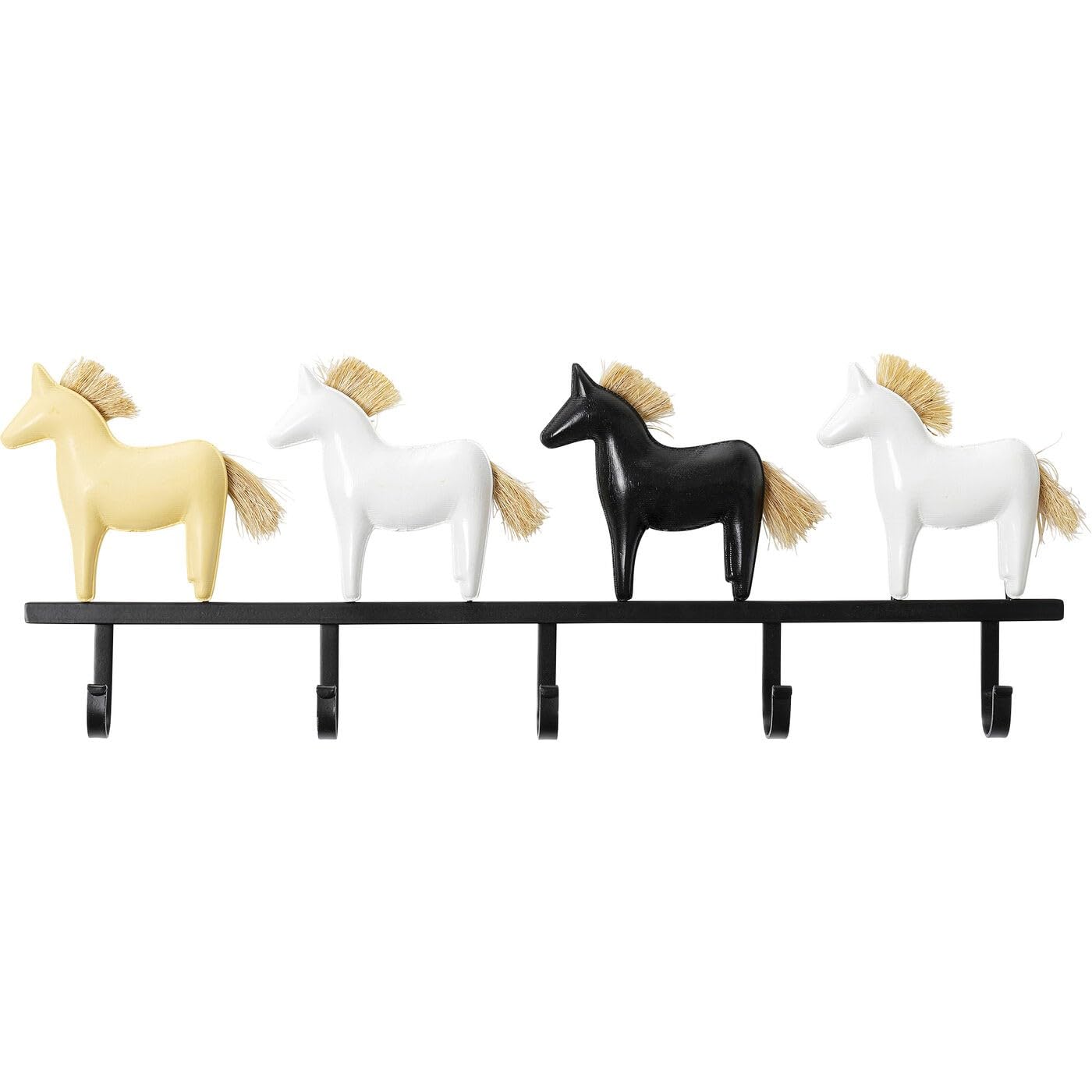 Porte-manteau mural vintage cheval patère multicolore 63 cm décoration murale couloir