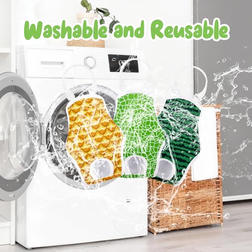 Image of 3 Pack Washable Female Dog Diapers with Adjustable Suspender, Reusable Sanitary Panties for Dogs in Heat, Leak-Proof Design for Small Dogs