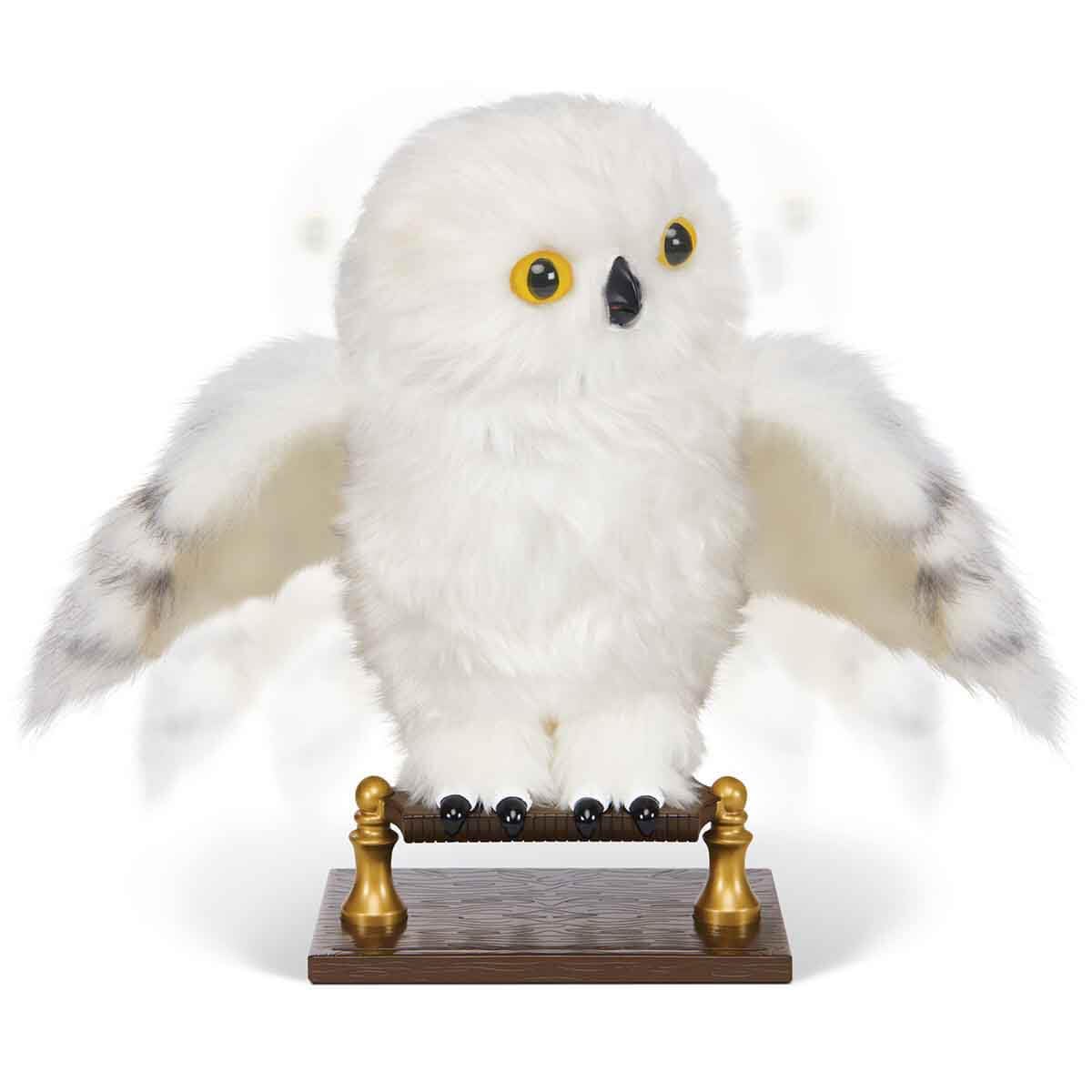 Harry Potter - Interaktive Plüsch-Eule Hedwig mit über 15 Geräuschen und Bewegungen, Spielzeug für Kinder ab 5 Jahren, offiziell lizenzierter Fanartikel, Weiß
