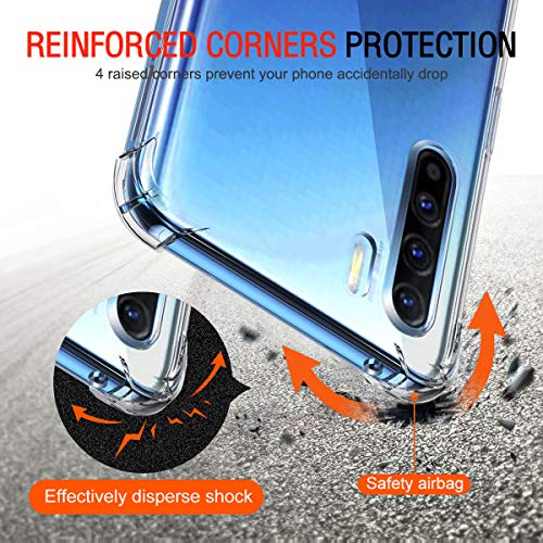 Image of Bumper Back Cover Case Transparent for Oppo F15|Four Corners Protection|Camera Protection Back Cover Case for Oppo F15 -Transparent