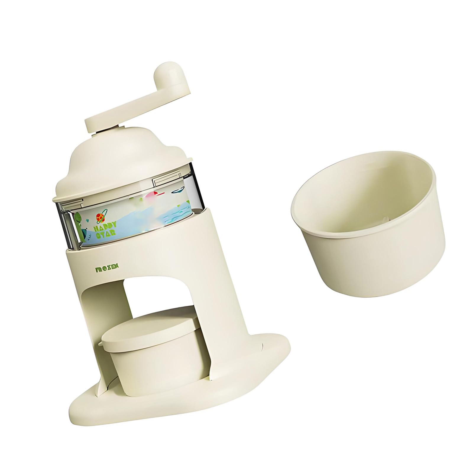 Ekoama Hand Crank Ice Shaver Machine For Dessert And Cocktails Ergonomic Ice Crusher Perfect For Family Use