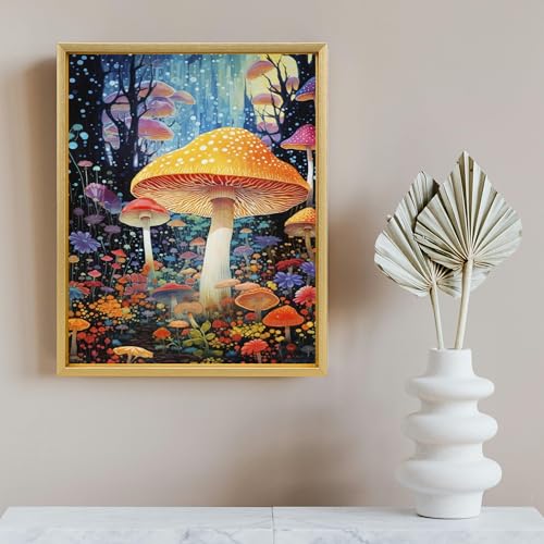 Image of 8x12 Canvas Floating Frame,0.9 inch Deep Canvas Frame,Gold | HUACANVAS Canvas Floater Frame for Prints,Floater Frame for Canvas Painting,Floating Frames for Wall Decor(8 inchx12 inch,Gold)