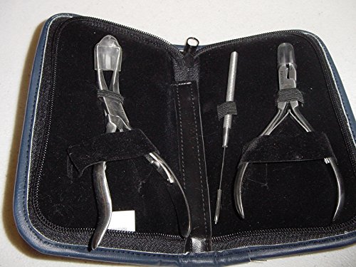 Hairlocs Clamp Pliers Needle 3pcs Tool Kit Micro Ring Link Bead Hair Extensions