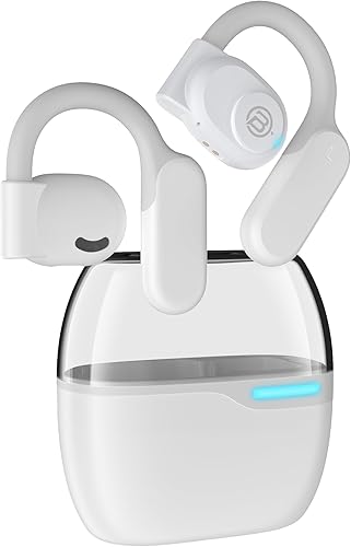 BUGANI Auriculares de oreja abierta, auriculares inalámbricos Bluetooth 5.3 con doble controlador grande de 0.638 in, auriculares de oreja abierta