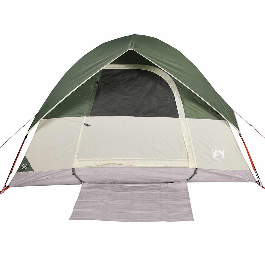 Tienda de campaña de cúpula para personas de color verde, resistente al agua, poliéster con revestimiento de poliuretano, tienda ligera con conexión E y cremallera, ideal para camping, tienda de