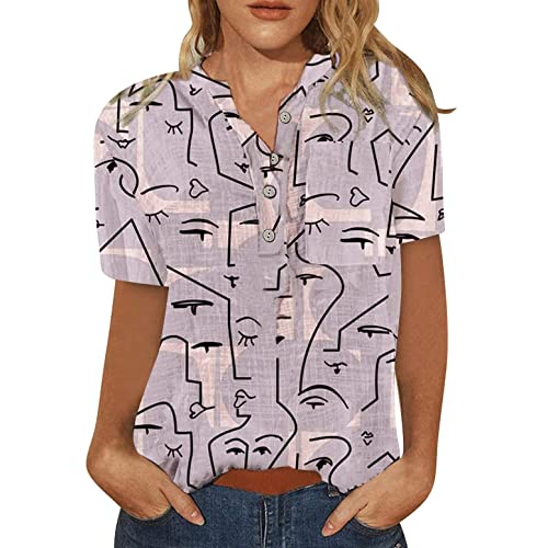 Plus Size Tops for Women Summer,Womens Summer Tops Plus Size Clearance Items for Women Clothes Fashion 2022 Outfits Sexy Shirts Casual Blouses Pink