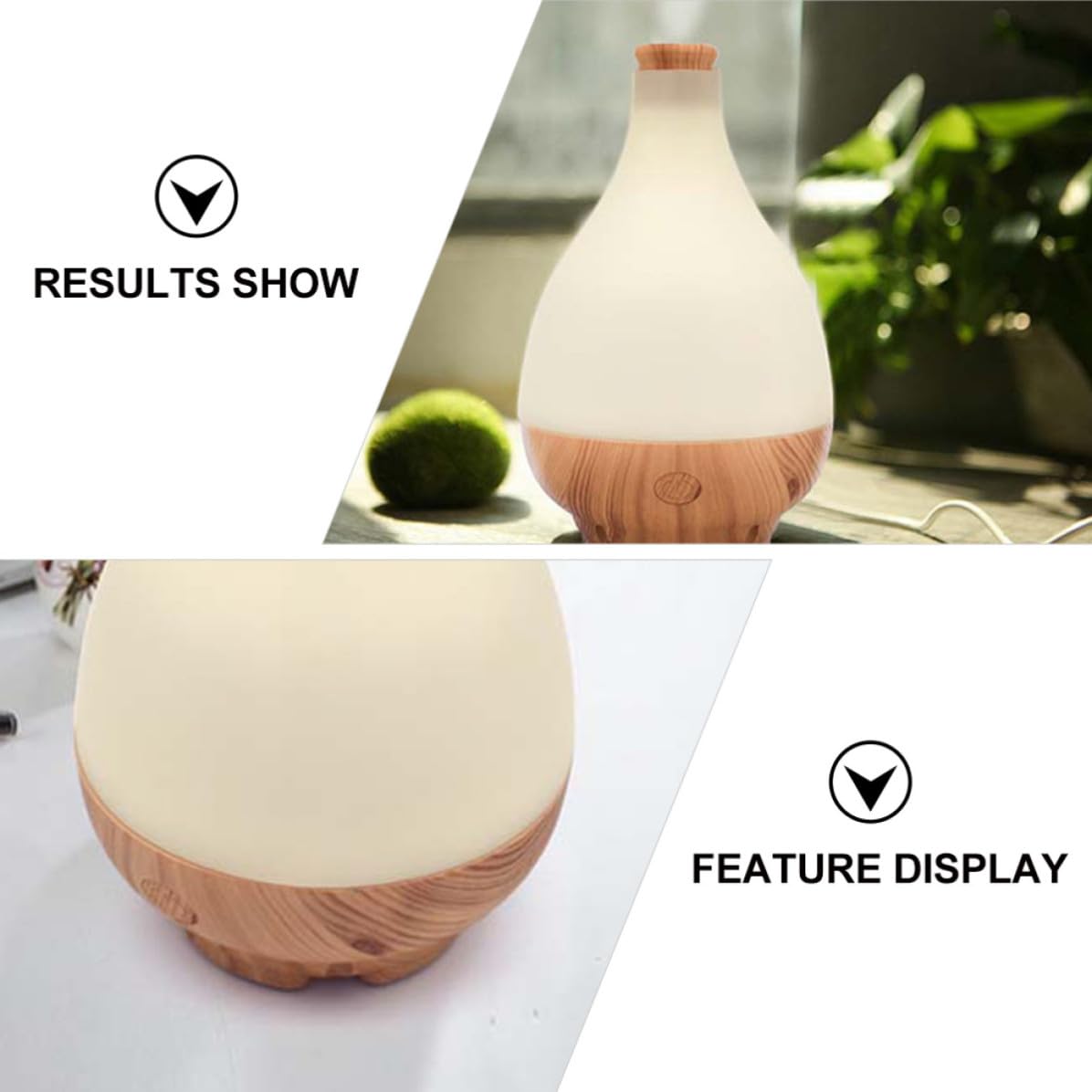 Toddmomy Humidificador Difusor de Aromaterapia Luz Ambiental Silenciosa de Madera Alivia el Estrés y Mejora la Inmunidad para Oficina y Spa
