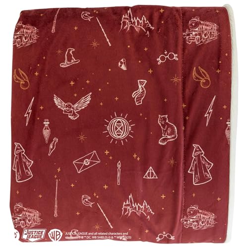 Image of Saranoni Minky Lush Harry Potter Icons Baby Blanket | Harry Potter Gift | Buttery Touch Soft Receiving Blankets Poly Microfiber - Durable & Easy to Wash | Receiving - 30 inch x 40 inch