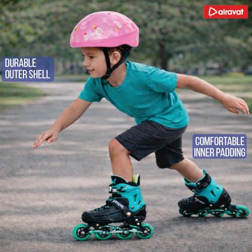 Image of Airavat 7511 Mini Rider Kids Cycling & Skating Helmet, Aerodynamic Shape, Size Adjustable with Quick Release Buckle (Pink)
