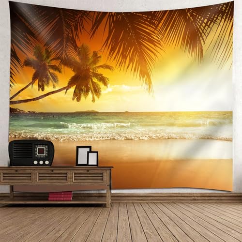 Tapiz de pared de puesta de sol de 150x150 cm para decorar un dormitorio infantil