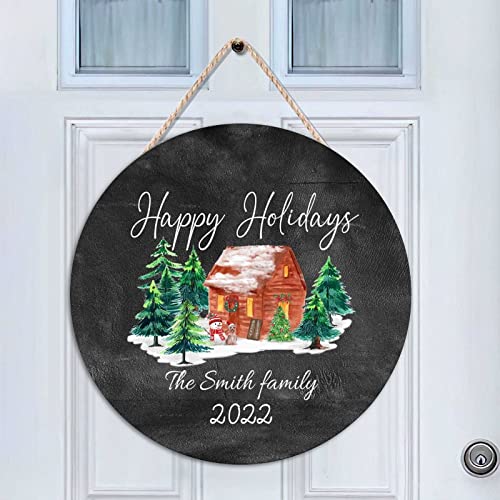 Plaque murale de Noël bois pour embellir une porte vide et triste