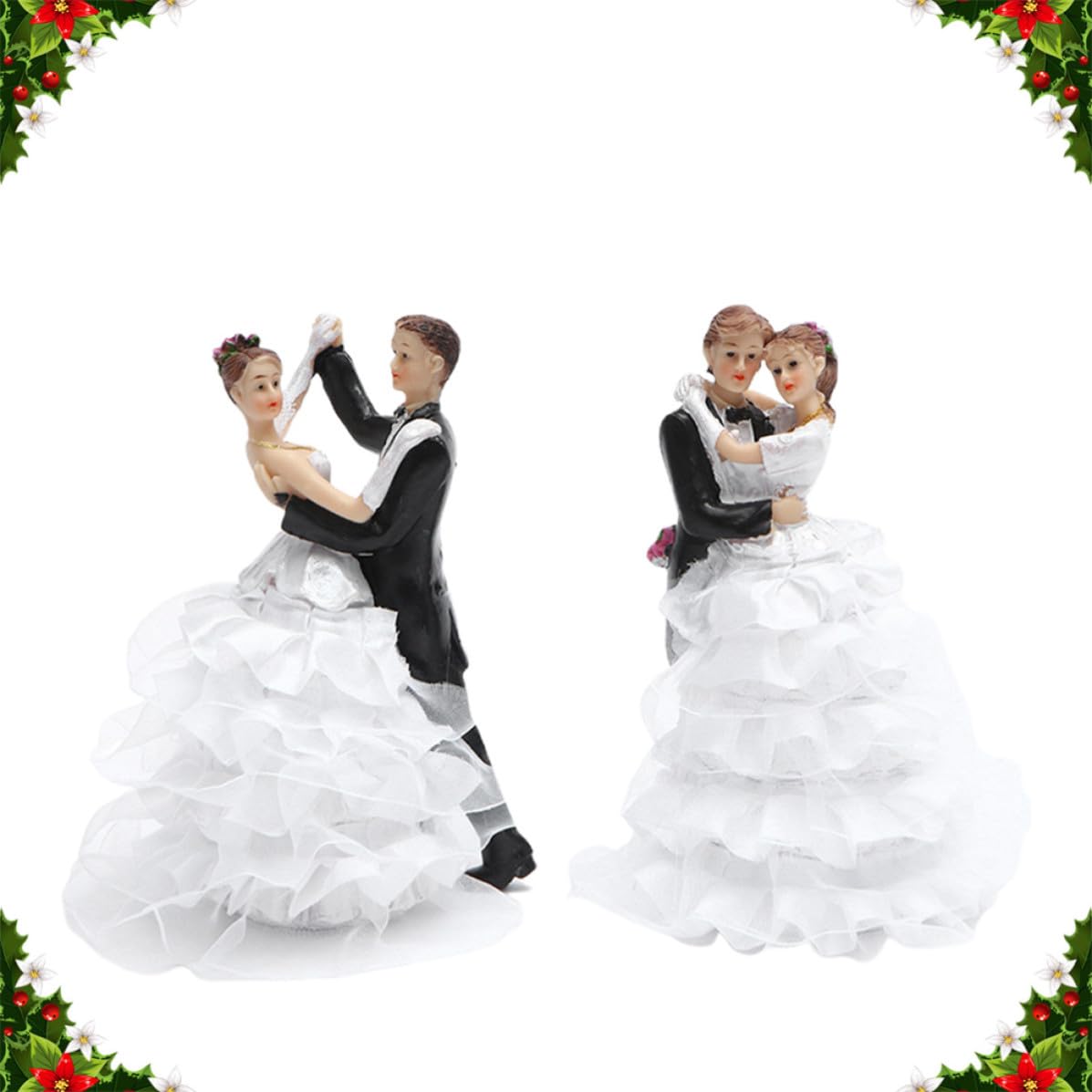 Gatuida 4 Piezas Figuras Boda en Resina, Adorno Creativo Detallado