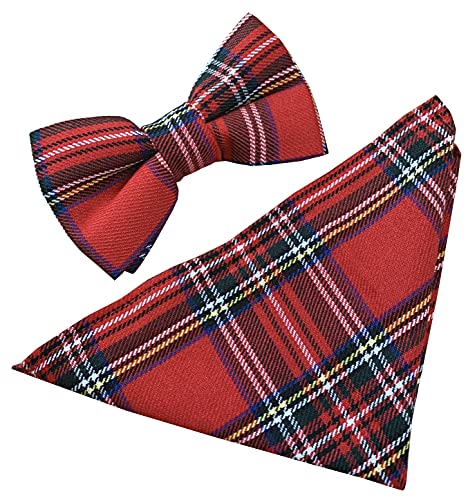 Set Cummerbund Royal Stewart Tartan con Pajarita y Pañuelo miniatura 2