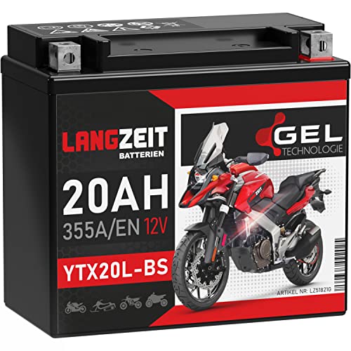 LANGZEIT YTX20L-BS batteria moto 12V 20Ah 51821 GTX20L-BS CTX20L-BS senza manutenzione