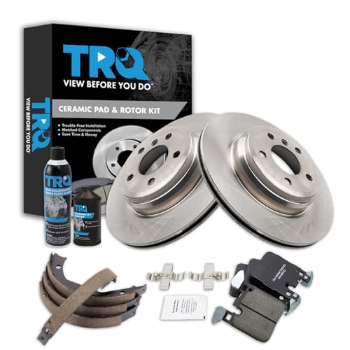 Image of TRQ Rear Brake Pad & Rotor Kit Compatible with 2012-2020 BMW