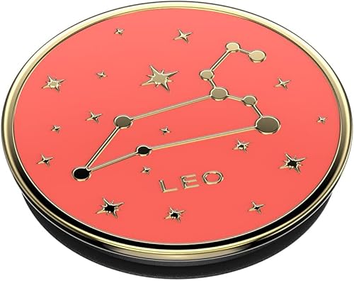 Miniatura 3 de PopSockets PopSockets Agarre para teléfono con soporte expansible, PopSockets para teléfono, signo del zodiaco - Leo