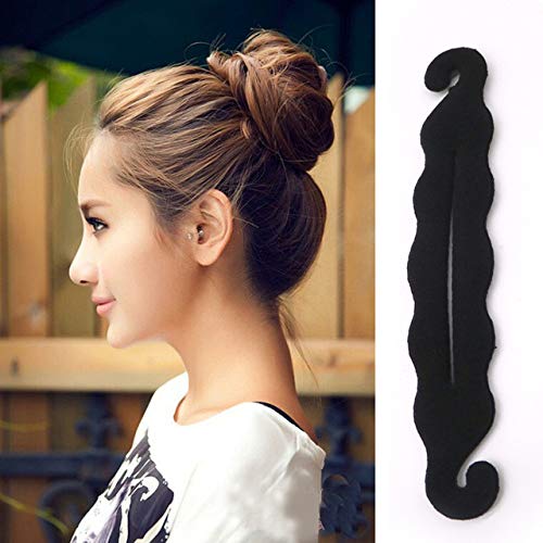 Multi-Styles Hair Accessories Magic Donut Bun Roller Maker Twist Curler Braiding Hair Styling Tools Elastic Hair Bands,1pcs