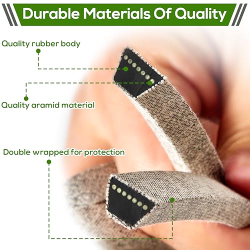 Lawn Mower Drive Belt Compatible with John Deere GX21833 GX20571, 48 inch Deck Drive Belt Compatible with L120 L130 LA130 LA140 X140 X165 D140 D150 E140 E150 145 155C