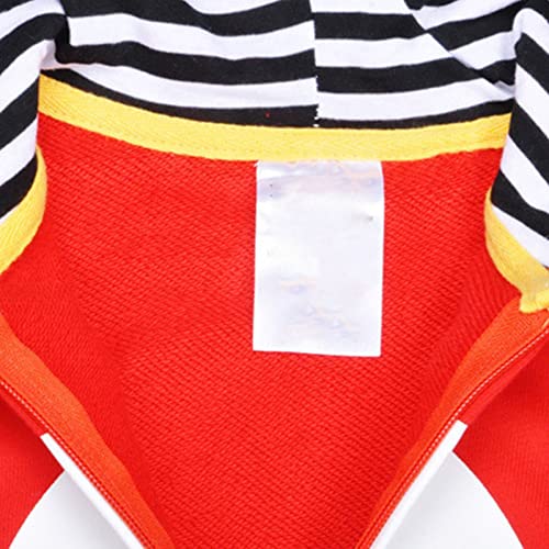 Toddler Cartoon Jacket Boys And Girls Long Sleeve Hooded Cardigan Jacket Red Animal Print Zipper (Red, 6-7 Years)2