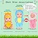 dollbie 6 Pack 5 inch Baby Dolls-PVC Mini Figures with Cute Animal Outfits, Safe Toys for Kids, Collectible Display Stress Relief