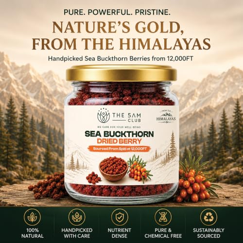 Image of The 5AM Club Sea Buckthorn Berry 100g | Premium Nubra Himalayan Berry