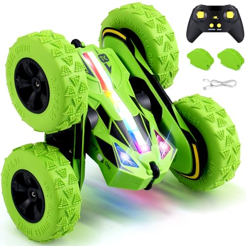 Threeking Remote Control Cars RC Stunt Flip Car Crawler Toys for Kids 6+