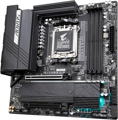 Image of Micro Center AMD Ryzen 7 7700X CPU Processor Bundle with GIGABYTE B650M AORUS Elite AX Gaming Motherboard (AM5, Micro-ATX, DDR5, PCIe 5.0 M.2, USB 3.2 Gen2X2 Type-C)