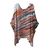 Women's Lightweight Scarf Poncho Tops Cape Shawl Versatile Summer Fall Ponchos Wraps