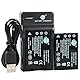 DSTE NP-60 Li-Ionen Batterie (2-Pack) und Micro USB Ladegerät Anzug Kompatibel für Fuji LS420 LS433 LS633 LS743 LS753 P712 P850 P880 Z730 Z7590 Z760