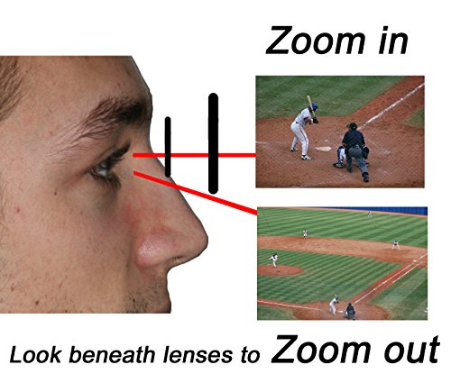 Sports Viewer Binocular Glasses - Chrome. Telescope Lenses, Zoom In For Sports,Concerts,Etc #TOP2