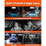 Vantrue N5 4 Channel WiFi 360° All Sides Dash Cam, STARVIS 2, IR Night Vision, 2.7K+1080P*3 Front Rear Inside Dashcam, Voice Control, GPS, 24 Hours Buffered Parking Mode Dash Camera, Support 512GB Max - Image 3