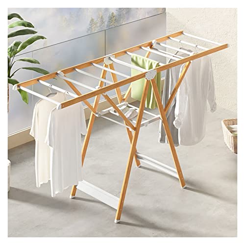 Tendedero Plegable de aleación de Aluminio con alas Plegables, tendedero de Suelo Plegable, Perchero para Ropa Plegable, para Uso Interior y Exterior.