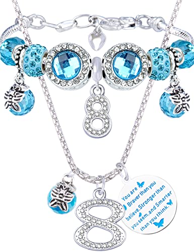 8 Year Old Birthday, 8th Birthday Jewelry, 8th Birthday Decorations for Girls, 8th Birthday Bracelet, 8th Birthday Necklace, 8 Year Old Daughter Birthday Gift Idea, 8th Birthday Gifts for Girls