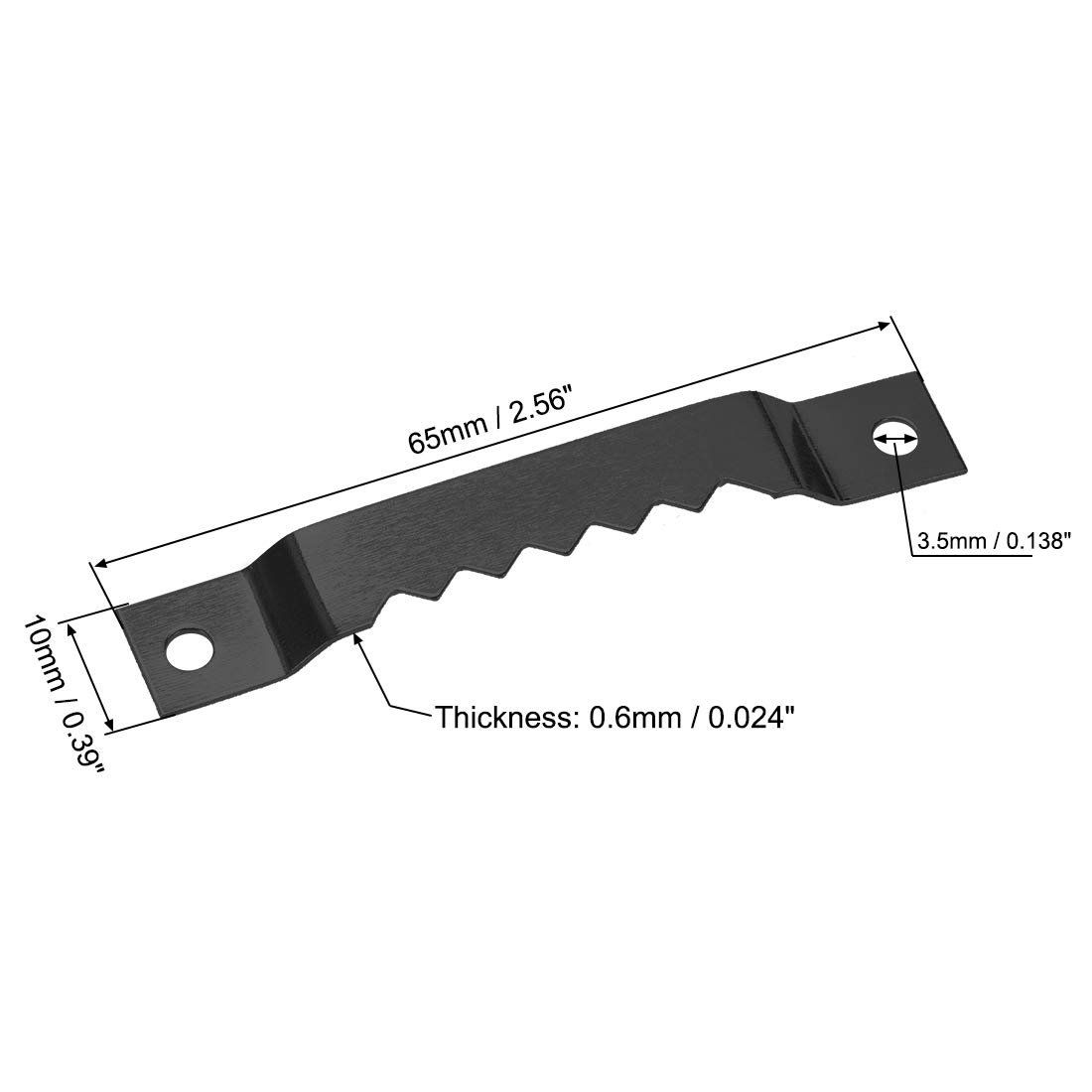 Uxcell 30 Stück Sägezahn-Aufhänger Für Bilderrahmen – 6,5 Cm, Mit Schrauben, Einfache Wandmontage (Schwarz)