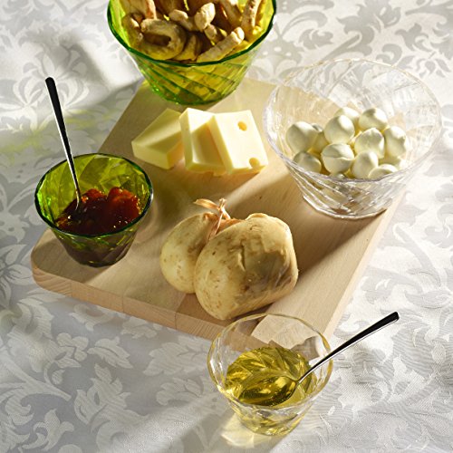 Omada Design 7,87 inch Diameter Salad Bowl Made of Acrylic with a Diamond Effect, Easily Stackable and Dishwasher Safe, Transparent - Image 2