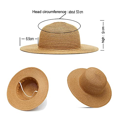 Custom Name Text Embroidery Beach Hats for Womens Sun Straw Hat Wide Brim Foldable Roll up Floppy Summer Hat3