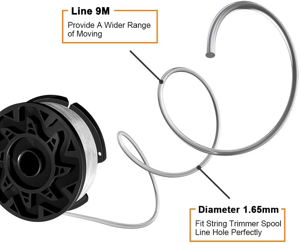 X Home 30ft 0.065-Inch Trimmer Line Spool – 6-Pack – Fits Black+Decker AF-100, AF-100-3ZP & Most Weed Eaters 2 thumbnail image