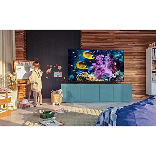 Samsung QLED 4K 2021 43Q60A - Smart TV de 43" con Resolución 4K UHD, Procesador 4K, Quantum HDR10+, Motion Xcelerator, OTS Lite y Alexa Integrada, Color Negro