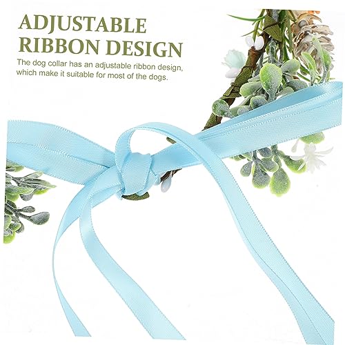Yardwe Verstellbares Blumen-Hundehalsband Hochzeit Künstlicher Blumenkranz Für Hunde Und Katzen Leichtes Haustierhalsband Für Hochzeitsfeiern Fotos Und Partys