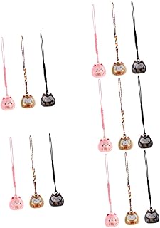 ifundom 15 Peças Pingente De Gato Da Sorte Gato Da Fortuna Maneki Neko Cordão De Telefone Feng Shui Amuleto De Telefone Mochila Da Fortuna Pendurado Acessórios Para Automóveis Enfeite De