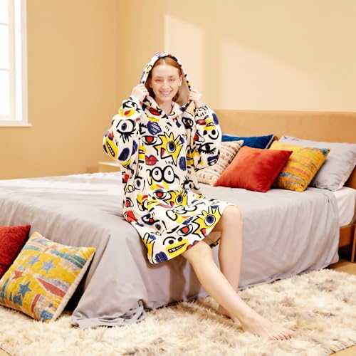 30% Off Wearable Blanket Hoodie for Adults - Soft Sherpa Fleece