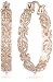 14k Rose Gold Plated Sterling Silver Filigree Round Hoop Earrings