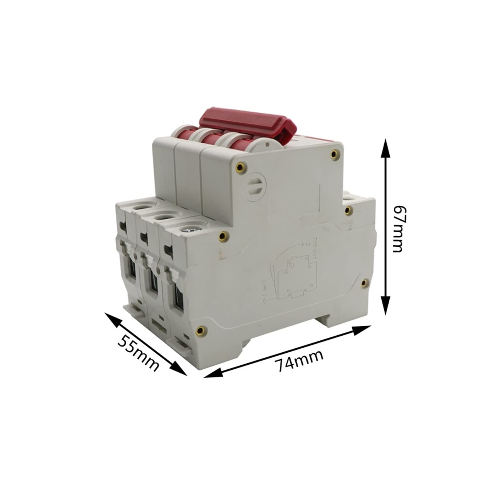 Mini wyłącznik solarny 1000 V 3P, wyłącznik zabezpieczenie przed przeciążeniem, 6A 10A 16A 20A 25A 32A 40A 50A 63A DC1000V fotowoltaiczny PV MCB(10)
